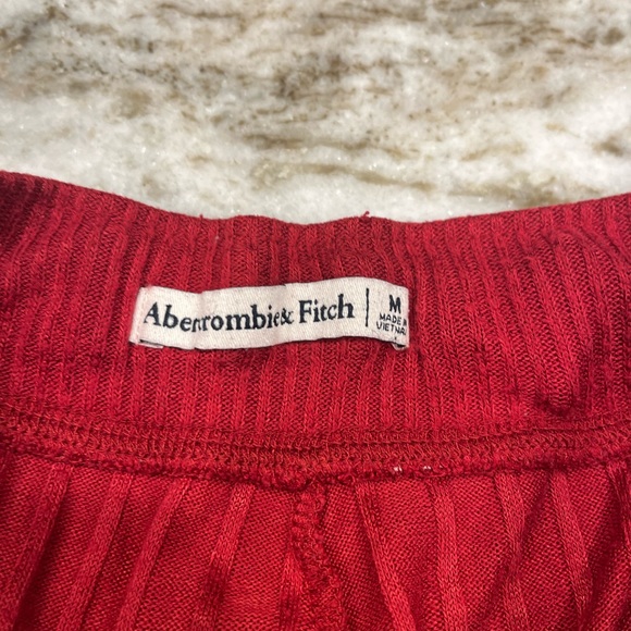 Abercrombie & Fitch Women Sweatpants Medium Red Viscose B Drawstring Jogger - Picture 6 of 8